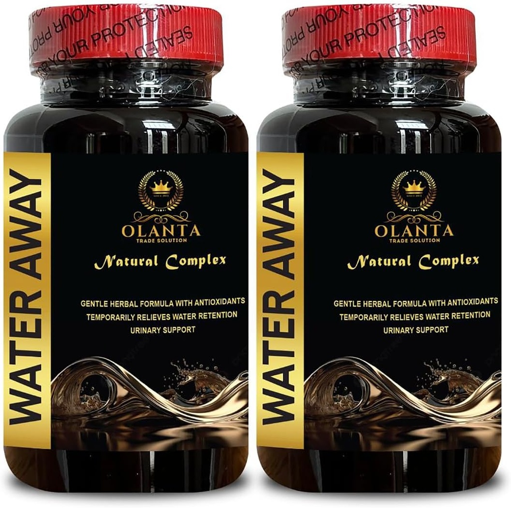 Natural Water Away Pills - Fast Acting Natural Water Away Pills for Women and Men, water pills vitamins, diuretic pills for water retention, Fast Acting Bloating Relief, - 2 Bottles
