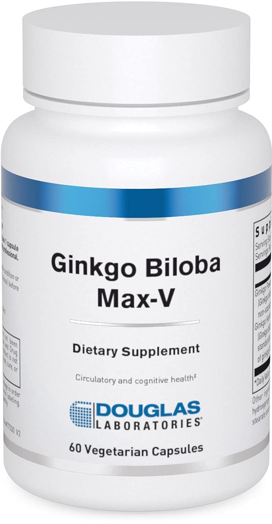 Douglas Laboratories Ginkgo Biloba Max-V toetab tervislikku vereringet | 60 kapslit