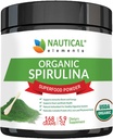 Premium USDA Orgaaniline Spirulina Pulber - Orgaaniline Spirulina Siniste Roheliste Vetikate California & Hawaii - 100% Taimetoit ja Vegan, Mitte-GMO, Mittekiiritatud - Parim Roheline Superfood Smoothies!