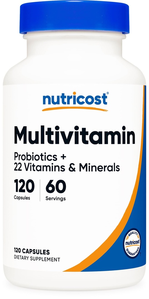 Nutricost Multivitamin with Probiotics 120 Vegetarian Capsules