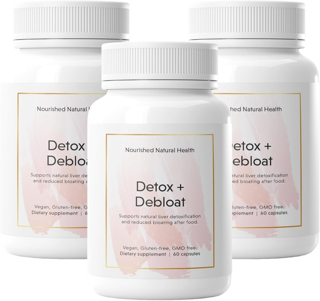 Toitlustatud looduslik detox + Debloat - piimaohakas ja Dandelioni juurvegani lisand naistele - Bloating Relief & Digestion Support - 180 kapslit