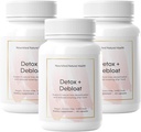 Toitlustatud looduslik detox + Debloat - piimaohakas ja Dandelioni juurvegani lisand naistele - Bloating Relief & Digestion Support - 180 kapslit