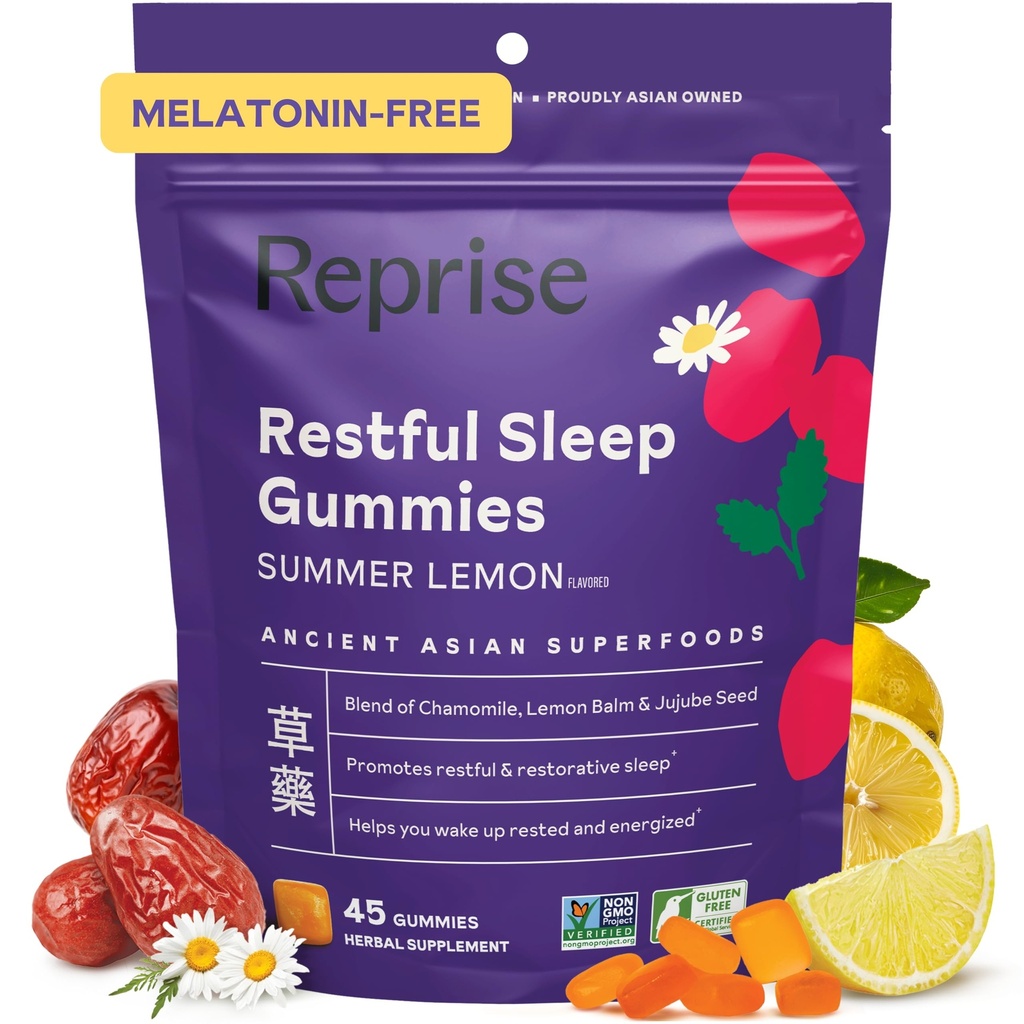 Melatoniin Tasuta Looduslik Uneabi Kummid Täiskasvanutele | NO Melatoniin | Taimne Jujube & Chamomile, Sidrun Balm - Deep Sleep Supplement & Lõõgastav zzz, 45 Vegan Gummies (45 Gummies (1 Pack)