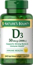 Looduse Bounty Vitamiin D 2000 IU Softgels