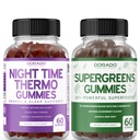 Öine Fat Burner Gummies (60 Count) - Kaalulangus & Metabolism Suhkruvaba Melatoniini Lisand ja Supergreens Gummies (60 Count) - Rohelised Toidulisandid Immunity Support - Non GMO & USA Made