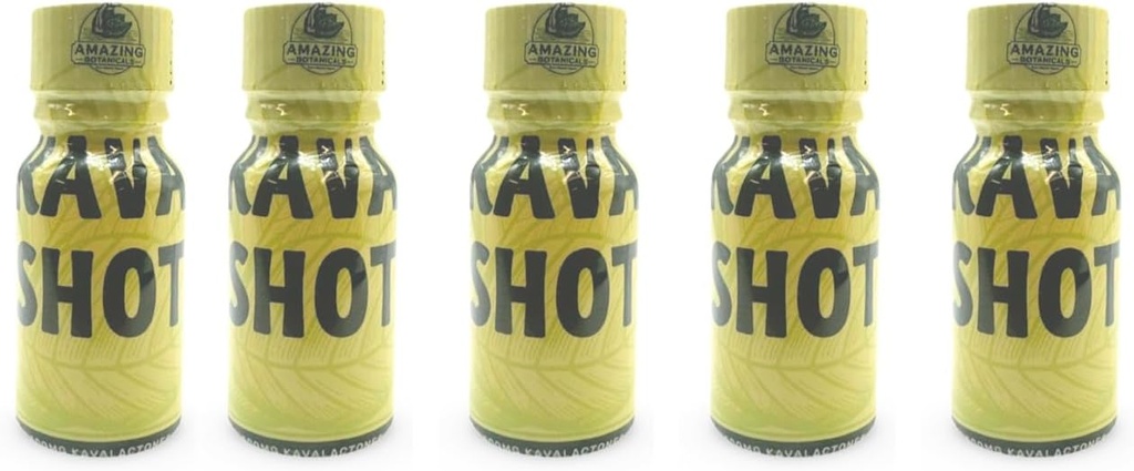 Amazing Botanicals KAVA Shot - 500mg Kavalactones - Original Maitse - Toidulisandi - 5 Count - 10ml