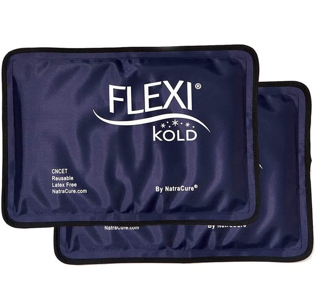2 FlexiKold Gel Ice Packs - Jääpakendid vigastuste taaskasutatavad, seljavalu leevendamine, põlve jääpakend, pärast operatsiooni, jääpakend põlvele - 6303-COLD-2PK poolt NatraCure - Medium - 2PK
