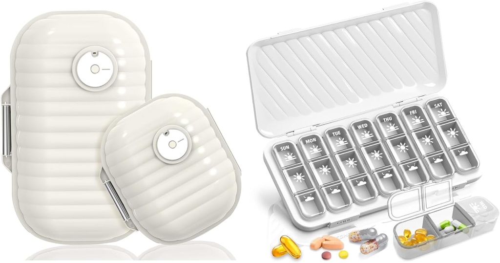 Travel Pill Korraldaja, 7 päeva ja pillide Korraldaja 3 korda päevas, 7 päeva Pill Box - GloDeals Weekly Pill Korraldaja Daily Medicine Container Dispenser Case for Vitamin Fish Oil Supplement