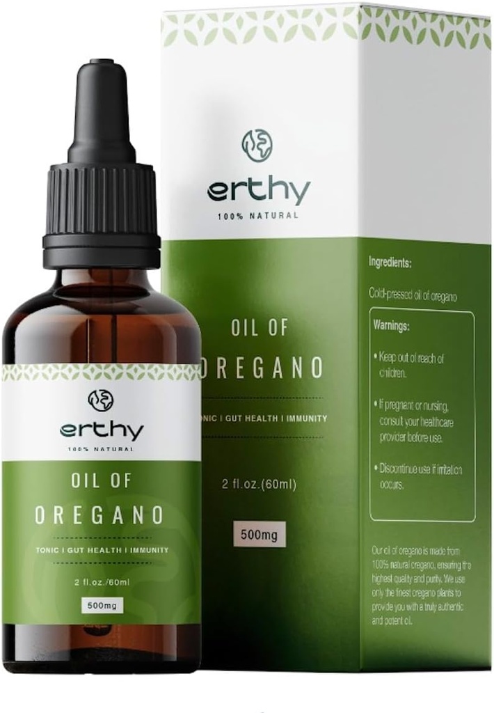 Orgaaniline õli Oregano | 92% karvakrool | Vegan | Mitte- GMO | Suurenda oma immuunsüsteemi