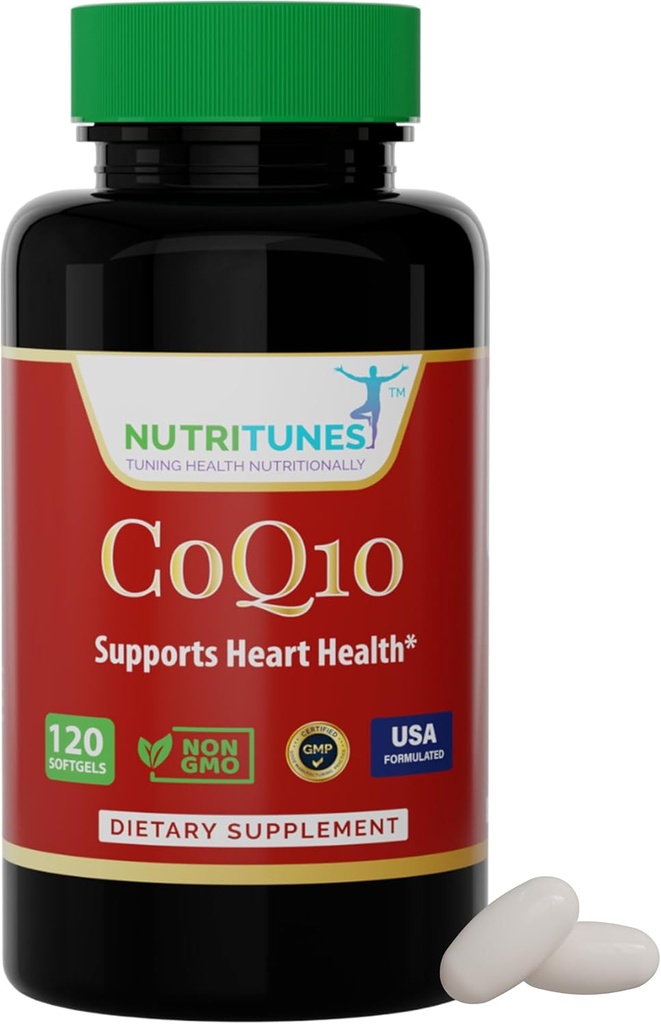 CoQ10 100mg Softgels - kõrge neeldumisvastased antioksüdandid südame tervise, energiatootmise ja rakutoe jaoks - mitte-GMO, gluteenivaba - 120 Softgels, 4-kuuline pakkumine