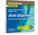 GoodSense Loperamide Hydrochloride Tablets , 2 mg , Anti-Diarreal , 12 Count
