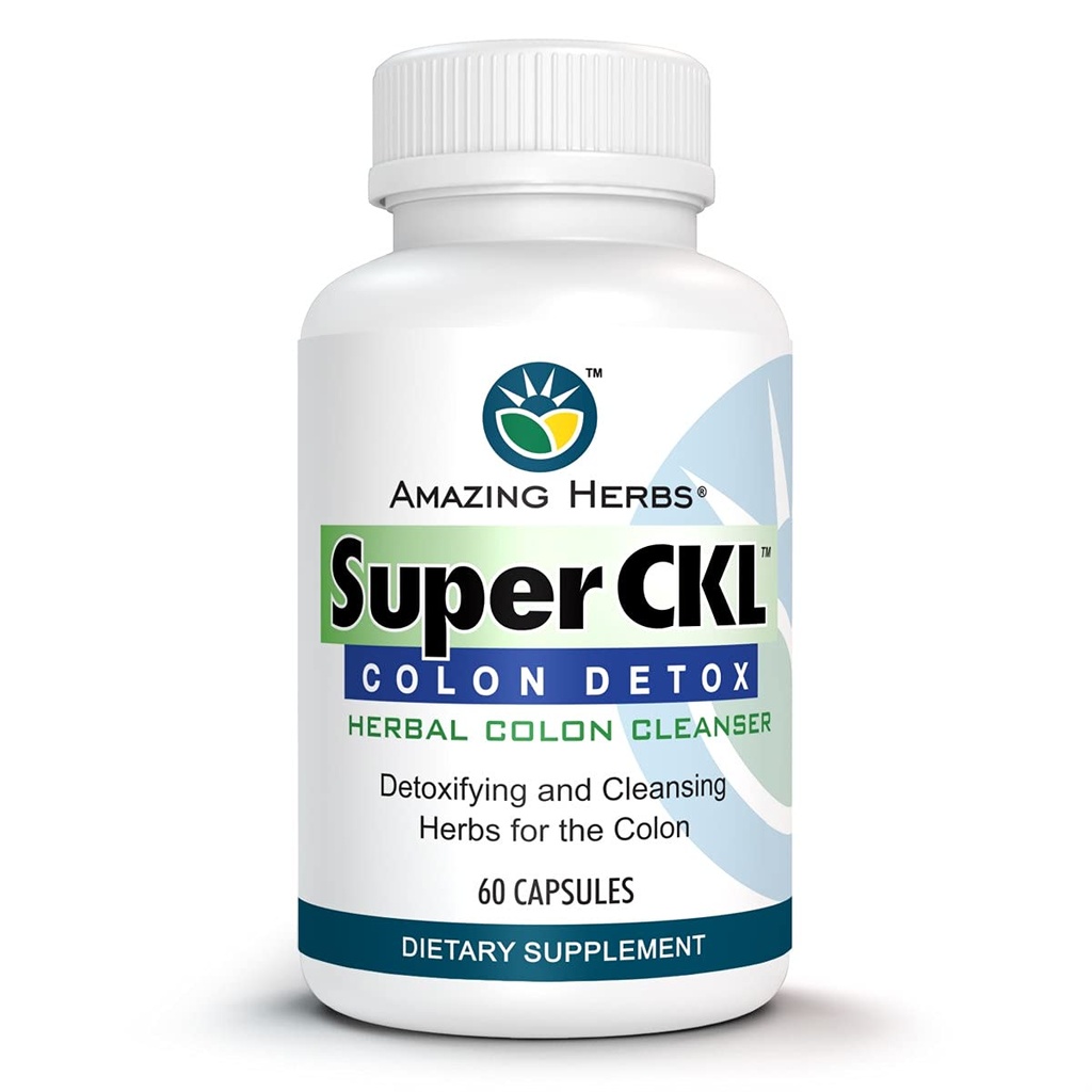 Hämmastavad maitsetaimed Super CKL Colon Detox - All-Natural, Taimne Kolonni Puhastaja, Parandab Seedimist Ja Aids Jäätmete Eemaldamisel - 60 Count