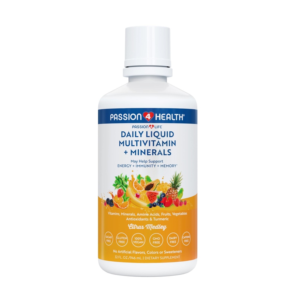 Passion 4 Life Daily Vedel Multivitamiin + Mineraalid - Üle 100 Premium koostisosad kogu perele - Trace Mineraalid ja Aminohapped igas vanuses