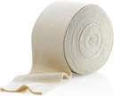 Elastne toru tugiriba suurus F, 10M kast - looduslik värv (4" x 33 jalga) suure põlve tugiriba jaoks - keskmine kuni suur reis, puuvillane spandex