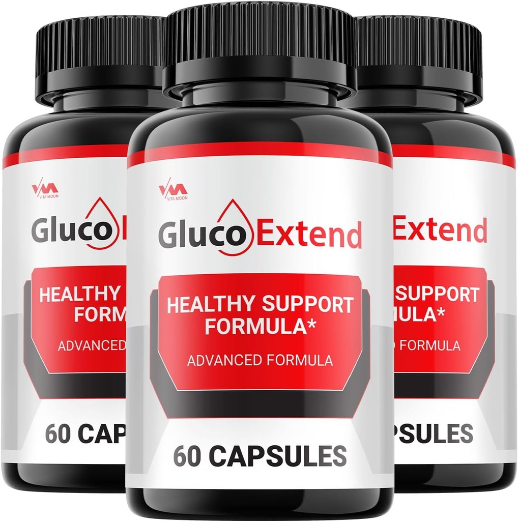 (3 Pack) Gluco Extend Supplement, GlucoExtend Capsule - Advanced Formula Gluco Extend, GlucoExtend Maximum Strength Reviews, 180 kapslit
