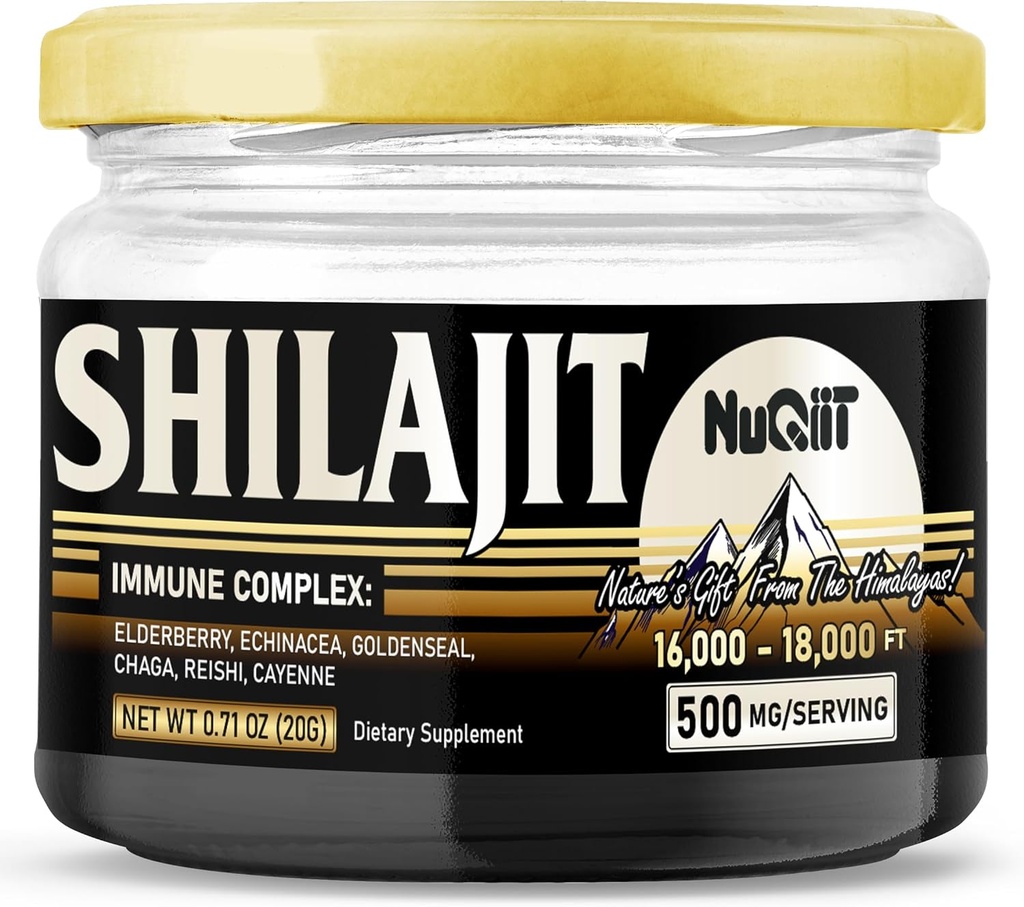 20 Gr - Shilajit Resinand Immune Support Blend Elderberry, Echinacea, Goldenseal, Chaga, Reishi ja Cayenne