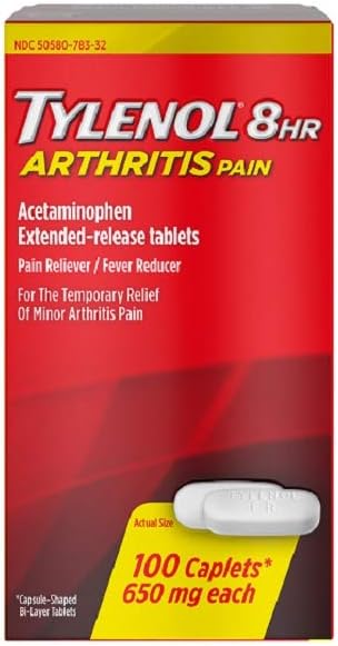 Tylenol 8-tunnine artriit Valu kapslid, 100 loend