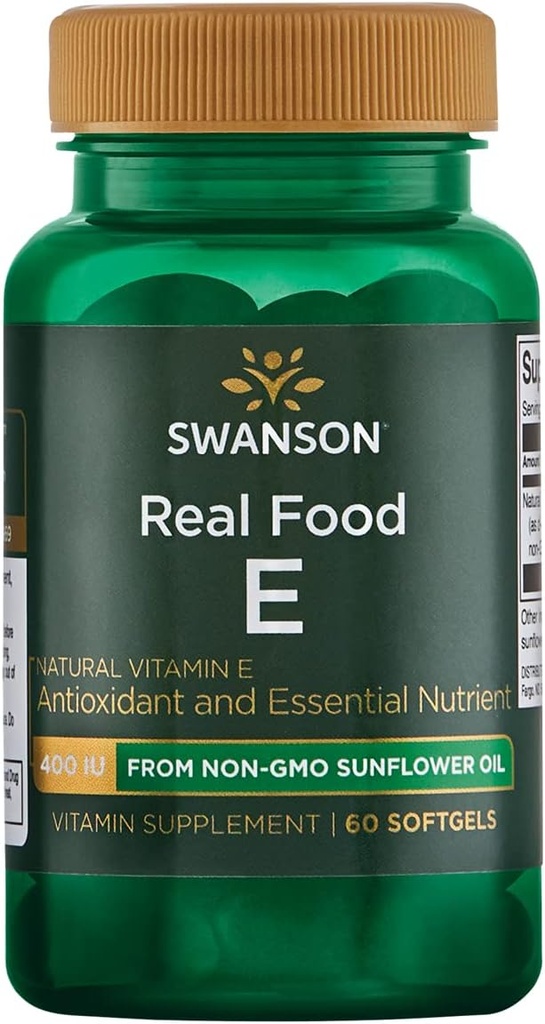 Swanson NAT E-400 Real Food 400IU (268MG) 60S