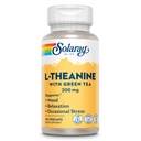 SOLARAY L-Theanine 200mg rohelise teega - tervislik meeleolu, lõõgastus ja juhuslik stressitoetus - Lab Verified, Vegan, Gluteenivaba - 45 Servings, 45 VegCaps