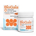 BioGaia Immune Active Kids | Probiootikum + D-vitamiin | seedetrakti ja immuunsüsteemi tervise jaoks | vanuses 3+ | Allergen, Dairy, Soy & Gluten Free | Usaldusväärne lastearstide poolt | 30 päeva pakkumine | Oranž maitsestatud närimiskõlblik