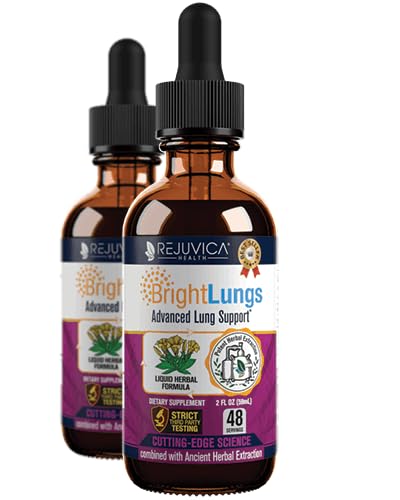 Bright Lungs - Lung Detox Support Supplement, mis aitab säilitada üldist kopsude ja hingamisteede tervist - Grindelia, Lobelia, Lagrits, Wild Cherry & More!