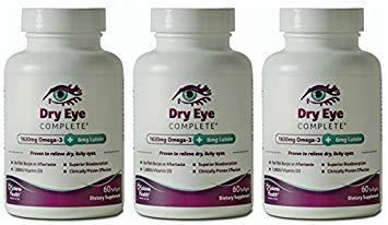 Dry Eye Complete, Formulated for Dry Eyes. Ultimate Vision Health Ingredients: Omega-3, Omega-7, Luteiin, D3-vitamiin (3 kuu pakkumine)