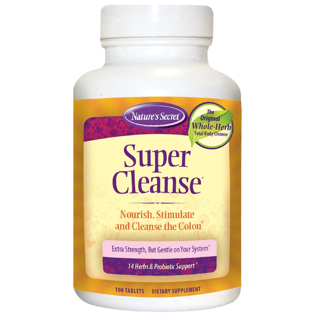 Looduse salajane superpuhastus - ekstra tugevusega kolonni puhastamine 14 ürdi ja probiootilise toega - edendab soolestiku tervist Detox Cleanse & Seedetrakti tugi õrn kõrvaldamise valem - 100 tabletti (1 pakend)