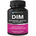 Puhas DIM täiendus 250mg Diindolüülmetaan Plus BioPerine ja Dong Quai - hormoonide tasakaalu toetus naistele ja meestele, menopaus ja östrogeeni tugi - 90 taimset kapslit
