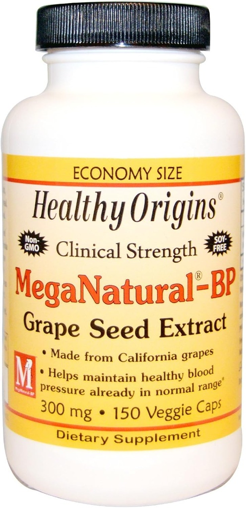 Tervislik päritolu Mega Natural-BP Viinamarjaseemne ekstrakt - 300 mg - 150 kapslit