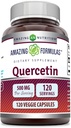 Amazing valemid Quercetin 500mg 120 Veggie kapslid täiendada - Non-GMO - Gluteenivaba - toetab üldist tervist ja heaolu