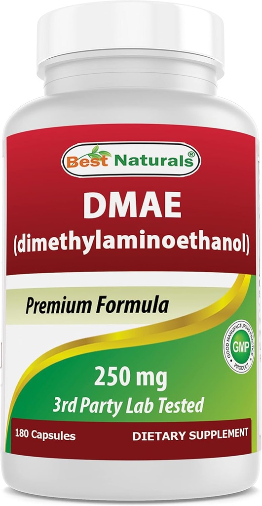 Parim looduslik DMAE täiendus 250 mg 180 kapslit - dimetüülaminoetanool Bitartraat