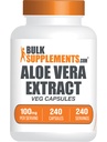 BulkSupplements.com Aloe Vera kapslid - Aloe Vera ekstrakt, Aloe Vera Supplement - Taimne täiendus, Gluteenivaba, 1 kapsel serveerimise kohta, 240 Veg kapslit (pakk 1)