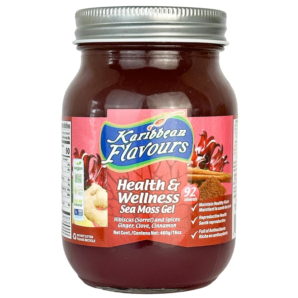 Merisambla geel (Sorrel Hibiscus) 16 Oz. | Looduslik toores orgaaniline | pakendatud vitamiinide ja mineraalidega | Riiul stabiilne | Eetiliselt koristatud