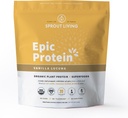 Sprout Living Epic Protein, Taimne Valk & Superfoods Pulber, Vanilla Lucuma Pulber | 20 Grams Orgaaniline Valk Pulber, Vegan, Non Dairy, Non-GMO, Gluteenivaba, Madal suhkur (5 Nael, 60 Servings)