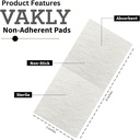 Sterile Non-Adherent 3x8 Gauze Pads - Thick Non-Stick Wound Dressing 3''x8'' Individually Sealed | Highly Absorbent Rectangle Bandage | Painless Removal (20)