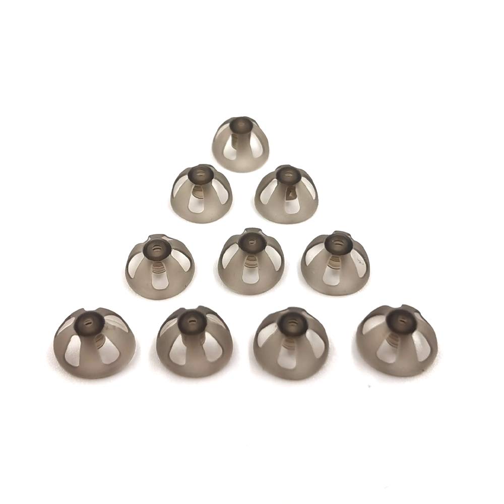 Kuulmisabi Domes Suitsuvad Hallid Näpunäited Kõrva tükid Mugavad Avatud Fit BTE Helivõimendi PSAP Kit Invisible 10mm (L * 10)