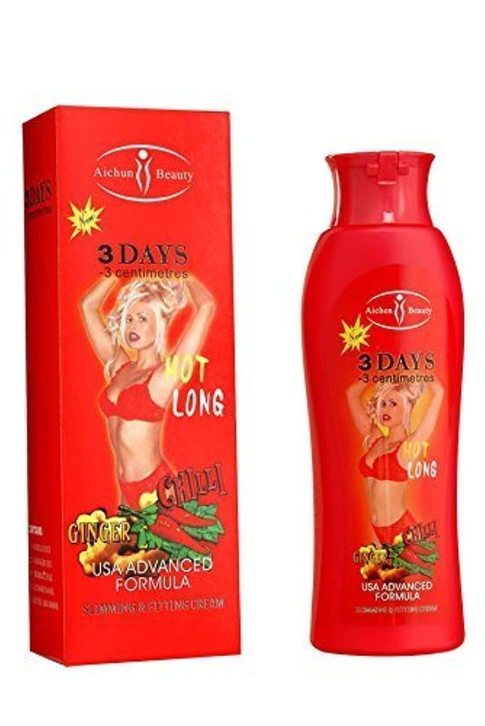 AICHUN BEAUTY Hot Chilli & Ingver Slimming Cream Kaotab Kaalu Lahustamiseks Rasva Kiire 200 ml (2 Pack)