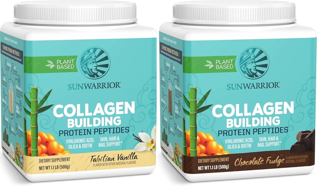 Šokolaad & Vanilla Vegan Kollageenivalgu Pulber Komplekt | Komplekt & Säästa | Taimne kollageeni võimendaja | Mitte-GMO Suhkru Soja Või Piima (20 Servings Chocolate, 20 Servings Vanilla)