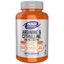 NOW Sports Nutrition , Arginine & Citrulline 500 mg/ 250 mg , Aminohapped , 120 Veg kapslit