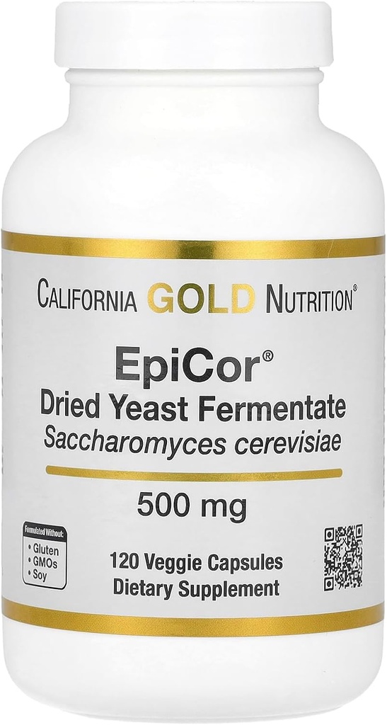 California Gold Nutrition Epicor®, Kuivatatud Pärm Fermentaat, 500 mg, 120 Veggie kapslit