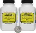 Naatriumkarbonaat [CNa2O3] 99+% ACS-klassi pulber 1 Lb kahes kosmosesäästlikus pudelis