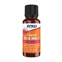 NOW Foods Supplements, Vedel D-3 & MK-7 2500 RÜ Vitamiin D-3 & 100 mcg Vitamiin K-2 5 tilka, 1-Ounce