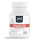 365 kogu toiduturu poolt, D3-vitamiini softgels, 2000 IU, 100 CT