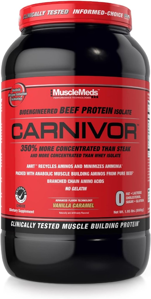 MuscleMeds Carnivor, Light Brown, Vanilla Caramel, 1,95 naela (pakk 1)