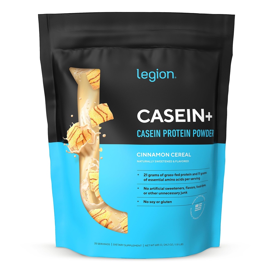LEGION Kaseiin + kaseiinivalgu pulber (kaneeliteravili) - aeglaselt vabastav Micellar valgu pulber - geneetiliselt muundamata, gluteenivaba ja looduslikult magustatud pulber rohusöödetud lehmadest