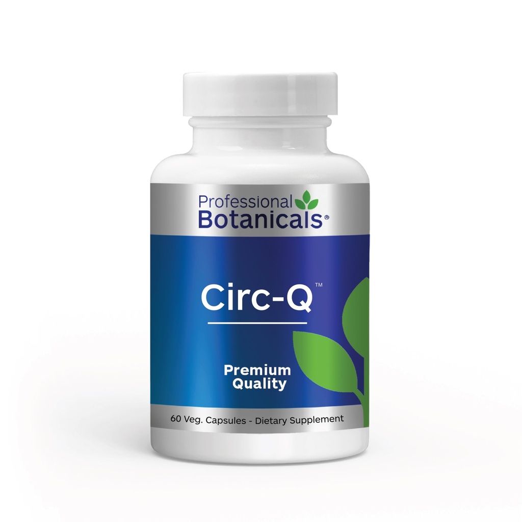 Professional Botanicals Circ-Q - vere tsirkulatsiooni tugi ja veeni tervise täiendus - 60 köögiviljakapslit
