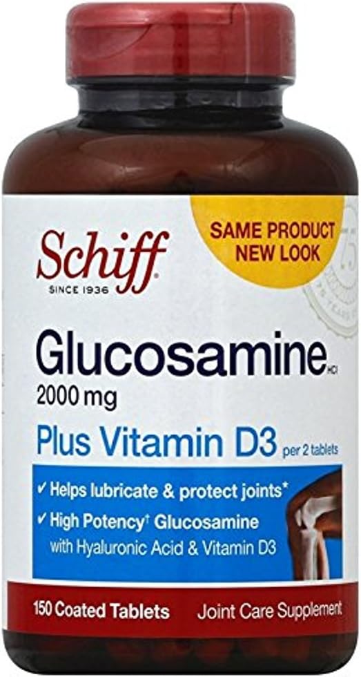 Schiff Glükosamiin 2000mg D3-vitamiini ja hüaluroonhappega, 150 tabletti - ühine lisand