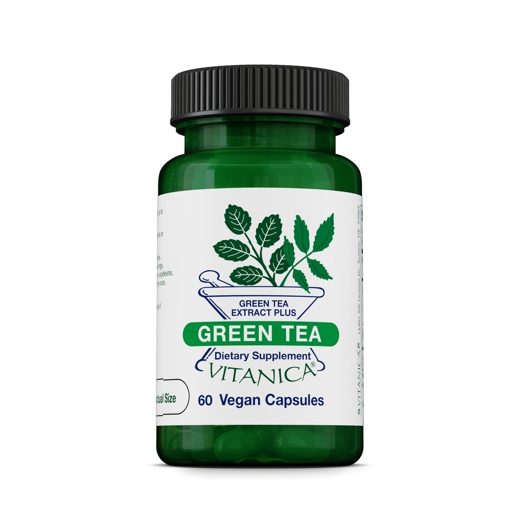 Vitanica roheline tee - 330 mg rohelist teed polüfenoole - antioksüdantide lisand immuunsüsteemi tervise toetamiseks - Vegan toidulisand rinna tervise jaoks - Pro Logo - 60 Vegan Caps