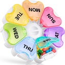 Nädala Pill Korraldaja Easy Push Button Design, Gelibo Suur Pill Box 7 Day, Daily Pill Case Meditsiin Korraldaja Vitamiin, kalaõlid, täiendus artriit Sõbralik uus väljaanne