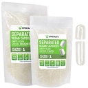 XPRS Nutra Vegan Suurus 1 eraldatud kapslid - 1000 loe selge Premium Tühjad kapslid eraldatud kottides - Pillid 1 DIY täienduse täitmiseks